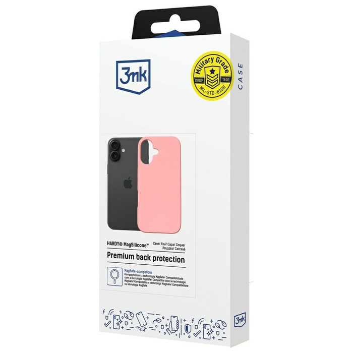 Etui 3MK Hardy MagSilicone do Apple      iPhone 16 Plus różowy