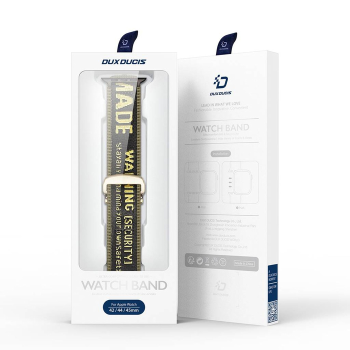 Pasek Dux Ducis Strap (Outdoor  Version) pasek Apple Watch Ultra, SE, 8, 7, 6, 5, 4, 3, 2, 1 (49, 45, 44, 42  mm) nylonowa opaska bransoleta żółto-zielony