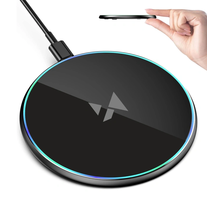 Ładowarka indukcyjna Wozinsky WLI-01Y 15W Qi z kablem USB-C - czarny