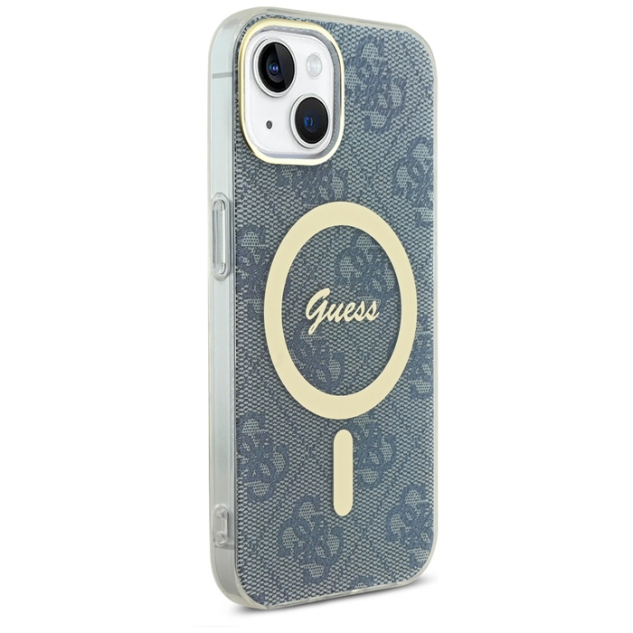 Etui Guess GUHMP15SH4STB iPhone 15 / 14 / 13 6.1" niebieski/blue hardcase IML 4G MagSafe Case