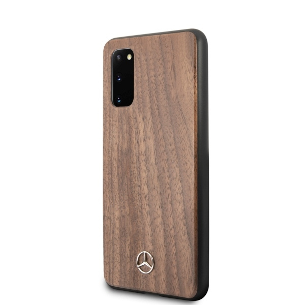 Etui MERCEDES Samsung Galaxy S20 Wood Line Walnut Brązowy Case