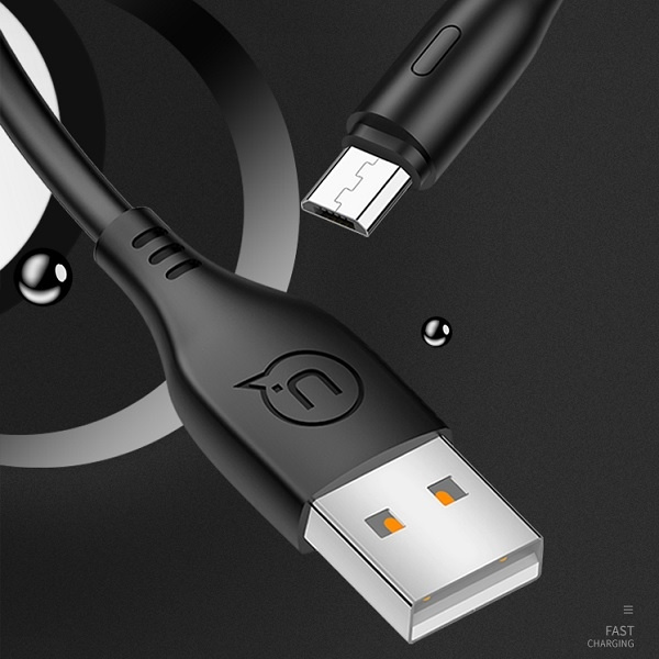 Kabel USAMS MicroUSB 2A Fast Charge 1m Czarny