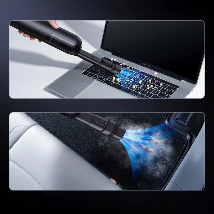 Bezprzewodowy odkurzacz samochodowy Baseus A0 Pro 4000Pa HEPA - czarny