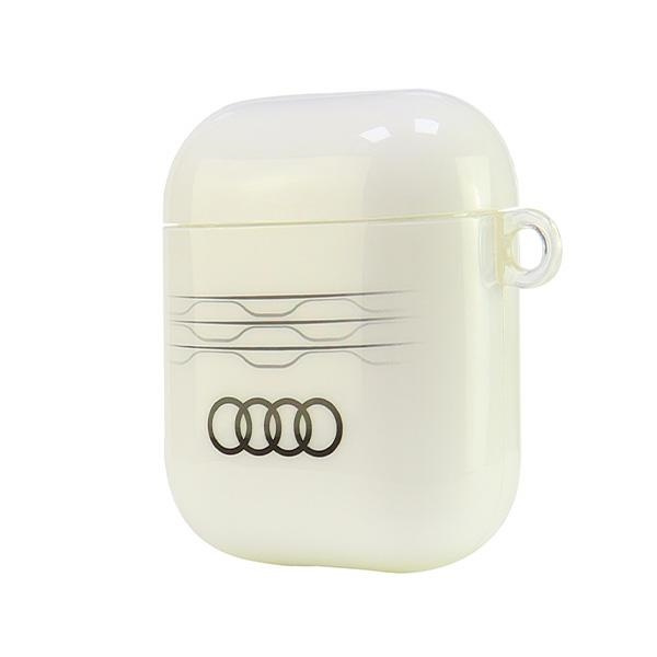 Audi IML Geometric Pattern AirPods 1/2 cover biały/white AU-IMLAP-A6/D3-WE