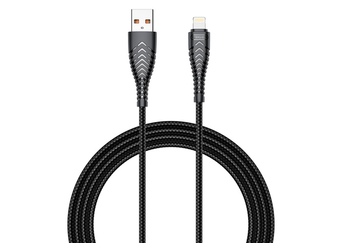 VEGER kabel USB A do Lightning 2,4A V105 1,2 m czarny