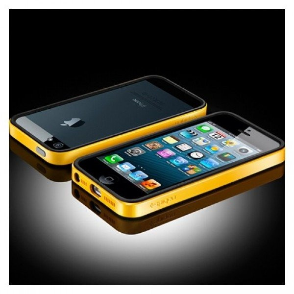 Etui SPIGEN iPhone 5 Neo Hybrid EX Slim Vivid Series Reventon Yellow Apple Futerał Case