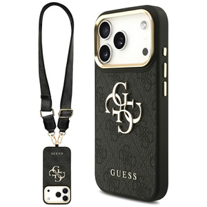 Etui Guess 4G Big 4G Classic Logo Big    Strap Metal Buttons do iPhone 17 Pro czarny