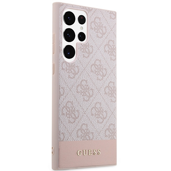 Etui Guess GUHCS23LG4GLPI S23 Ultra S918 różowy/pink hard case 4G Stripe Collection Case