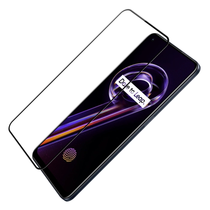 Nillkin CP+PRO ultracienkie szkło hartowane na cały ekran z ramką 0,2 mm 9H Realme 9 Pro + (9 Pro Plus) czarny