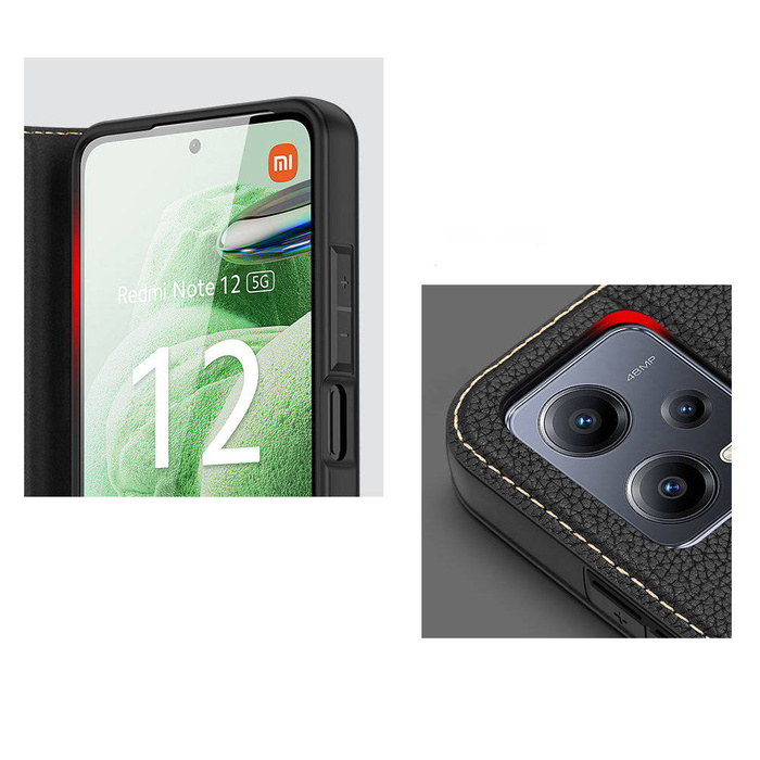 Etui Dux Ducis Skin X2 etui do Xiaomi Redmi Note 12 5G / Poco X5 5G pokrowiec z klapką portfel podstawka brązowe Case