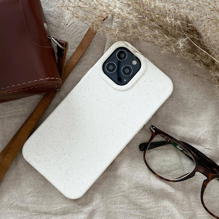 Eco Case etui do iPhone 12 mini silikonowy pokrowiec obudowa do telefonu żółty