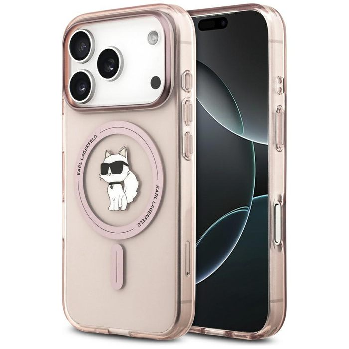 Etui Karl Lagerfeld IML Choupette        MagSafe do iPhone 17 Pro różowy