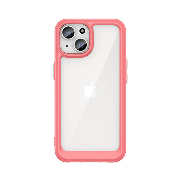 Etui Wzmocnione etui z elastyczną ramką do iPhone 15 Outer Space - czerwone Case