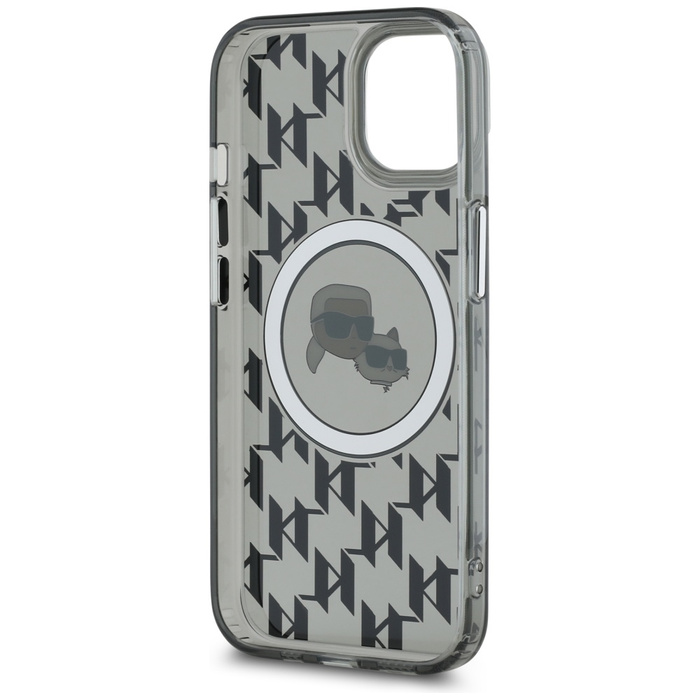 Karl Lagerfeld KLHMP15MHMCKMHK iPhone 15 Plus 6.7" czarny/black IML Monogram Karl&Choupette Head MagSafe