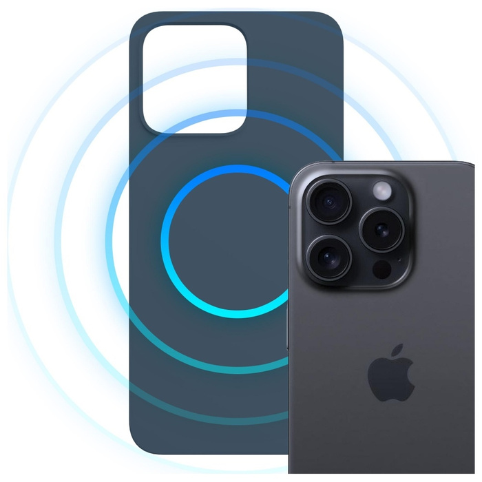 Etui 3MK Hardy MagSilicone do Apple      iPhone 15 Pro niebieski