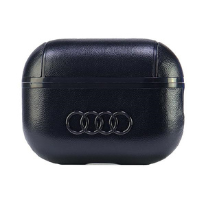 Audi Leather Big Logo AirPods Pro 2cover czarny/black AU-APP2-GT/D3-BK
