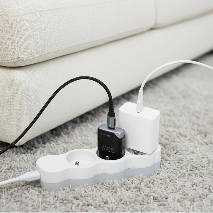 Ładowarka sieciowa do telefonu Forcell F-Energy Ultra Slim GaN III USB C PD QC4.0 3A 35W B135101-E czarna