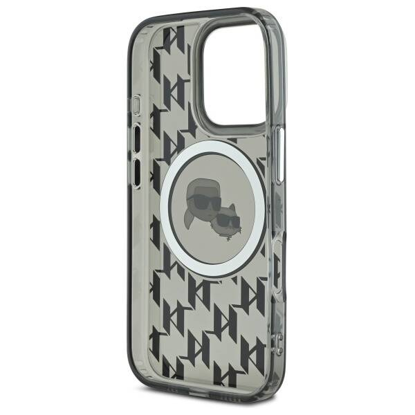 Etui Karl Lagerfeld iPhone 16 Pro Max 6.9" czarny/black IML Monogram Karl&Choupette Head MagSafe