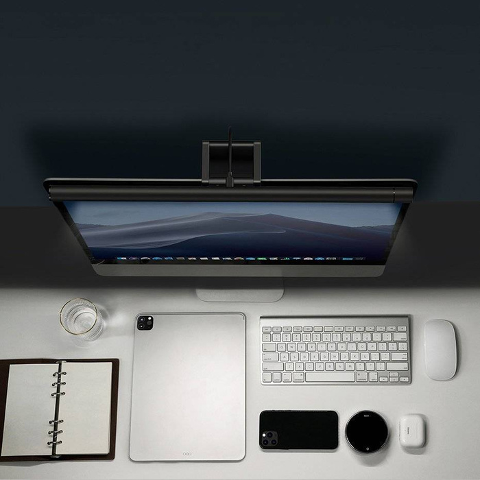 Baseus i-work lampka LED na monitor do pulpitu oświetlenie ekranu czarny (DGIWK-P01)