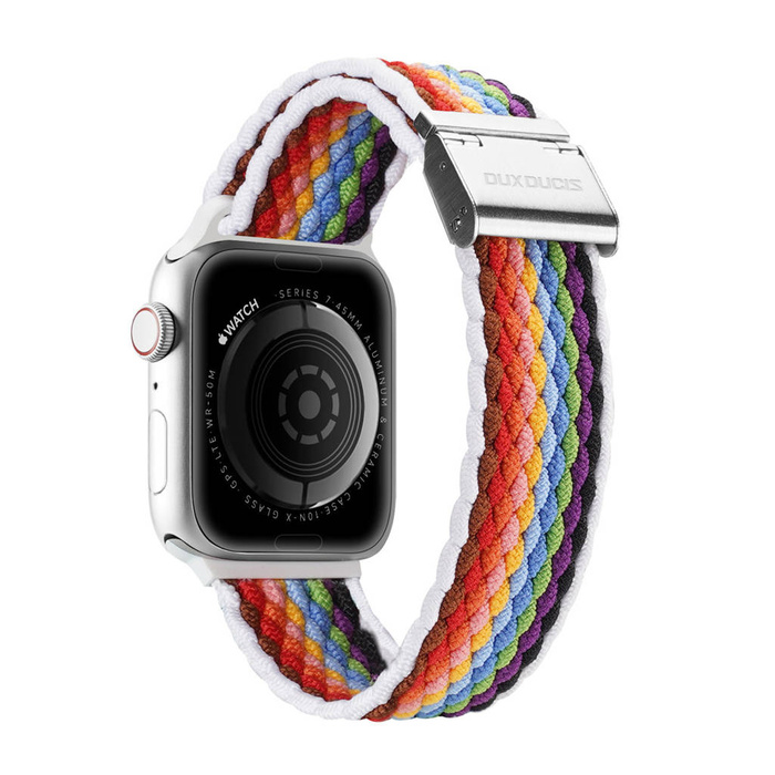 Pasek Dux Ducis Strap (Mixture II Version) pasek Apple Watch SE, 8, 7, 6, 5, 4, 3, 2, 1 (41, 40, 38 mm) pleciona opaska bransoleta pale stripes