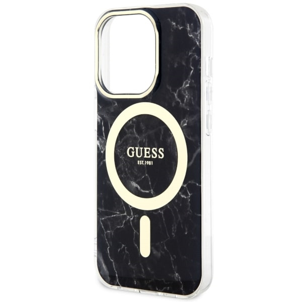 Etui Guess GUHMP14XPCUMAK iPhone 14 Pro Max 6.7" czarny/black hardcase Marble MagSafe Case