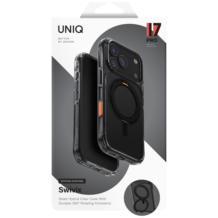 Etui UNIQ Swivix do iPhone 17 Pro 360    Rotating Kickstand czarny