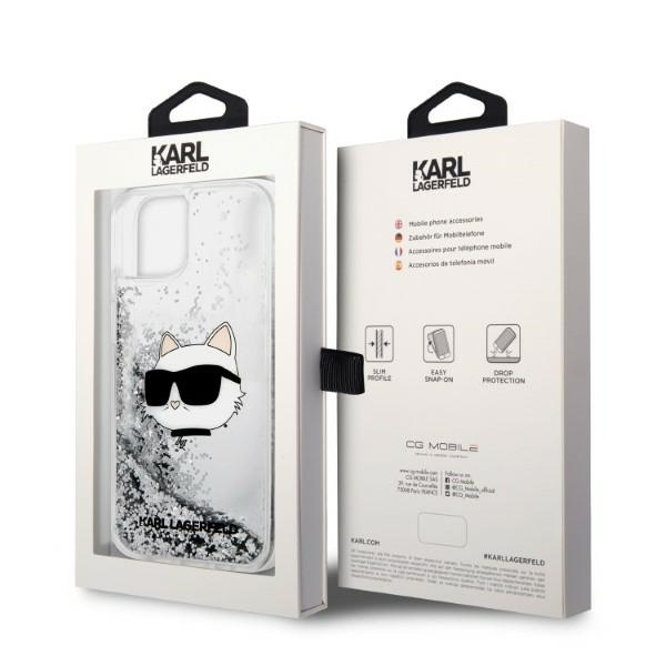 Etui Karl Lagerfeld Klhcp14mlnchcs Iphone 14 Plus 6,7" Srebrny/silver Hardcase Glitter Choupette Head Case