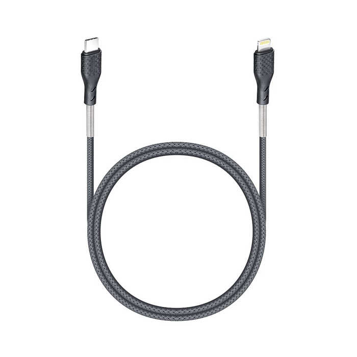 Kabel USB C do Lightning Forcell F-Energy PD 3A 27W Carbon 1 m CB-01C czarny