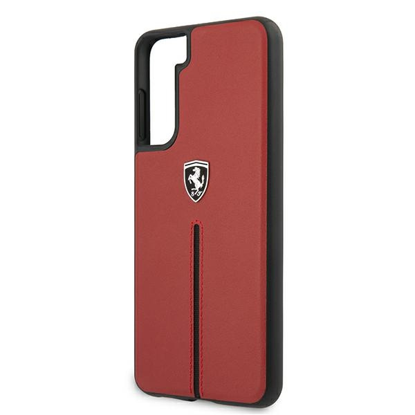 Etui FERRARI Samsung Galaxy S21 Plus G996 Off Track Leather Nylon Stripe FEOSIHCS21MRE Czerwony Hardcase