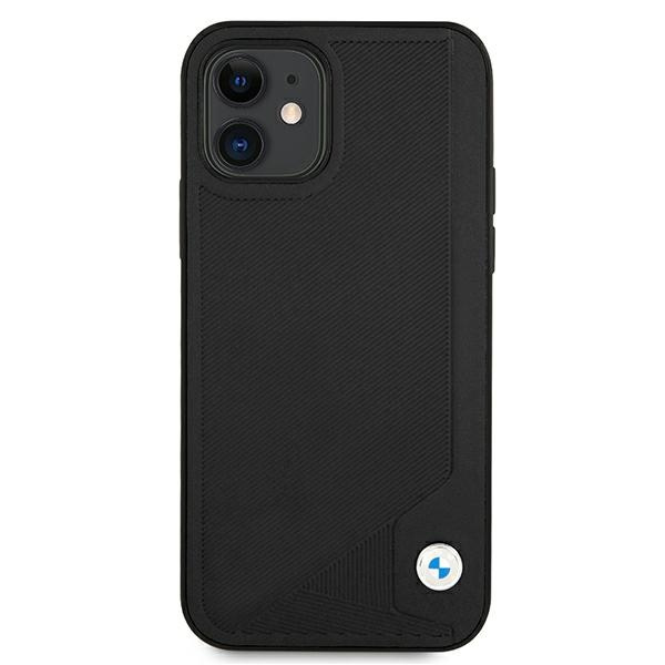 Etui BMW Apple iPhone 12 Mini Leather Deboss Czarny Hardcase