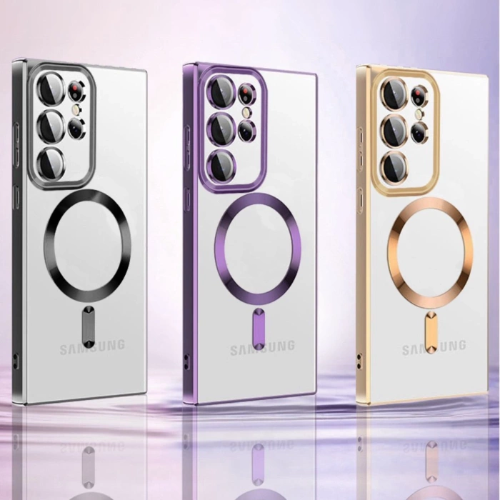 Etui Wozinsky Electroplated Magsafe na Samsung Galaxy S24 FE - srebrne