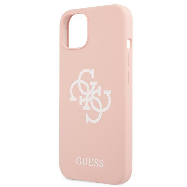 Etui GUESS Apple iPhone 13 Mini Silicone 4G Logo Różowy Hardcase