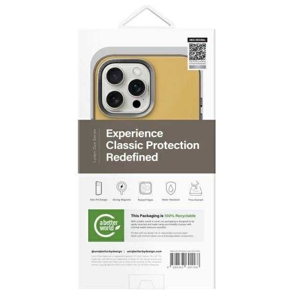 Etui UNIQ Lyden DS iPhone 16 Pro Max 6.9" Magclick Charging żółto-szary/yellow-grey