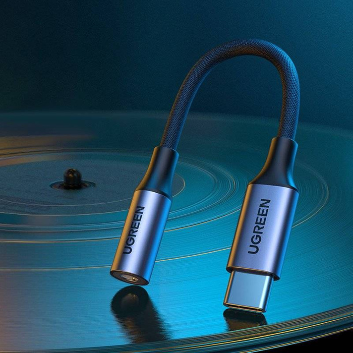 Ugreen przejściówka do słuchawek z 3,5 mm mini jack na USB Typ C 10 cm czarny (AV161 50631)