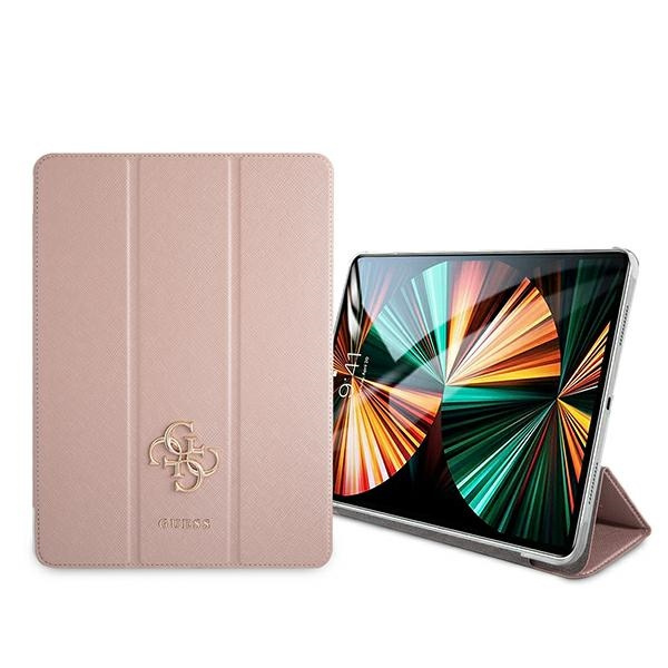 Etui GUESS Apple iPad Pro 2021 Book Saffiano Collection Różowy Case