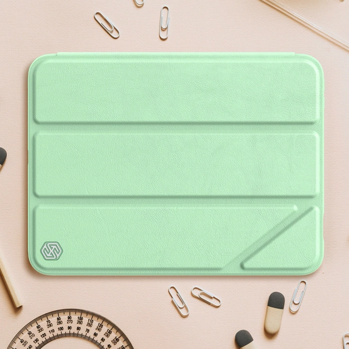 Nillkin Bevel Leather Case etui do iPad mini 2021 pokrowiec z klapką smart sleep case czarny