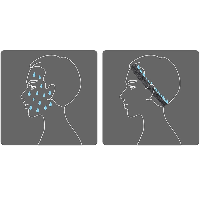 Elastyczna materiałowa opaska na głowę do biegania fitness różowa