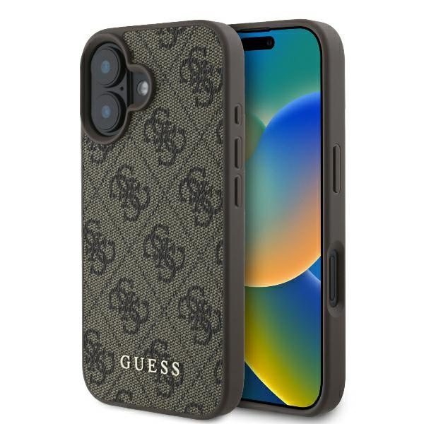 Etui Guess iPhone 16 Plus brązowy/brown HC PU 4G Classic