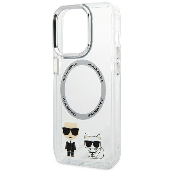 Etui Karl Lagerfeld KLHMP14XHKCT iPhone 14 Pro Max 6,7" hardcase przeźroczysty/transparent Karl & Choupette Aluminium Magsafe