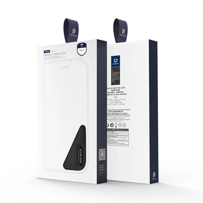 Etui Dux Ducis Hivo na iPhone 16 z klapką i ochroną RFID - czarne