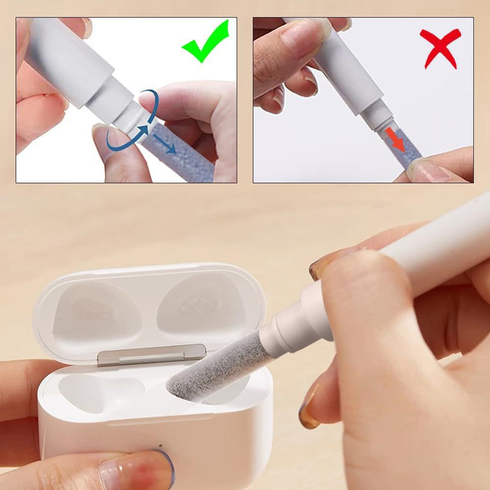 TECH-PROTECT CS02 CLEANER SET 3IN1 FOR EARPHONE WHITE
