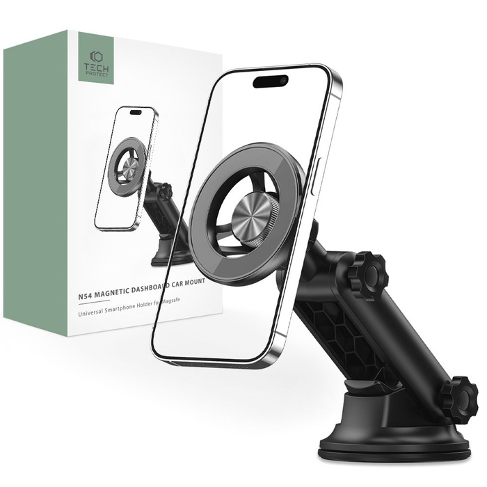 UCHWYT TECH-PROTECT N54 MAGNETIC MAGSAFE DASHBOARD CAR MOUNT BLACK