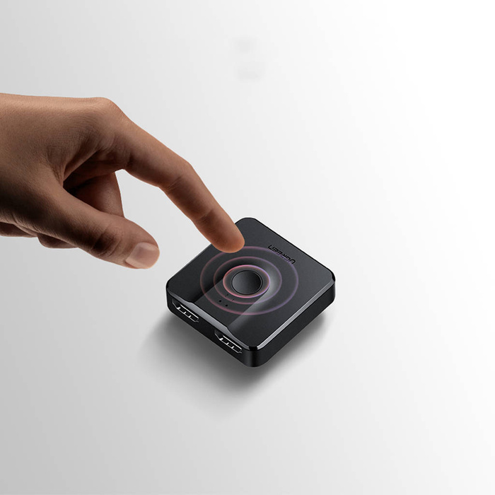 Ugreen przełącznik rozdzielacz splitter switcher HDMI - 2x HDMI 1.4v CEC 3D HDCP1.4 4K 30Hz 10,2Gbps EDID czarny (50966)