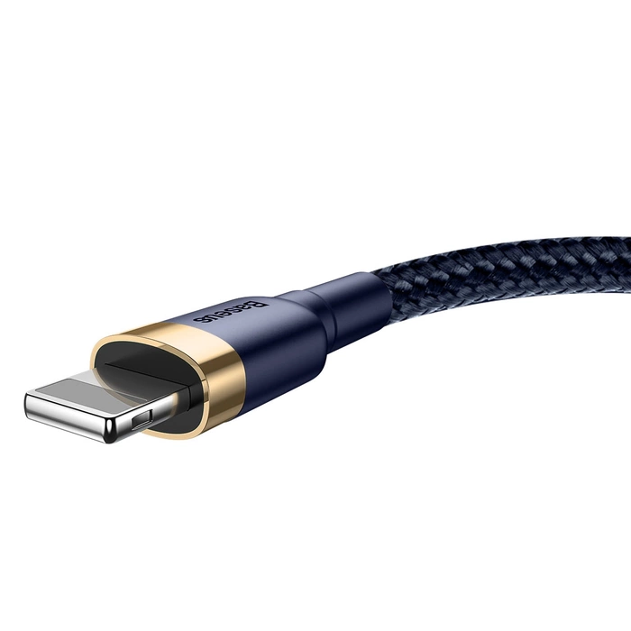 Kabel USB Lightning BASEUS Cafule 2.4A 1m złoto-granatowy