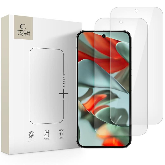 SZKŁO HARTOWANE TECH-PROTECT GOOGLE PIXEL 9 / 9 PRO / 10 / 10 PRO GLASS FIT+ 2-PACK CLEAR