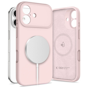 ETUI TECH-PROTECT IPHONE 17 SILICONE MAGSAFE PINK PEARL