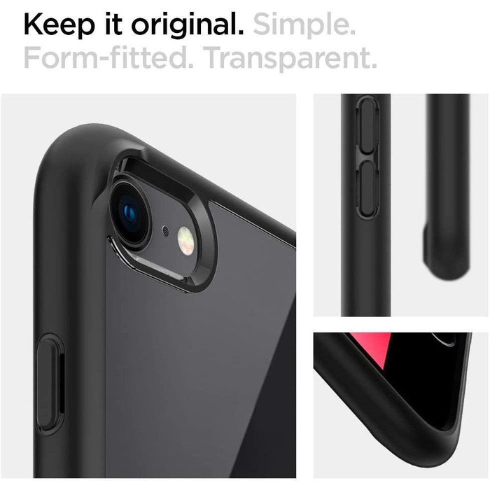 Etui iPhone 7 8 SE 2020 Spigen Ultra Hybrid Black Czarne Case Apple