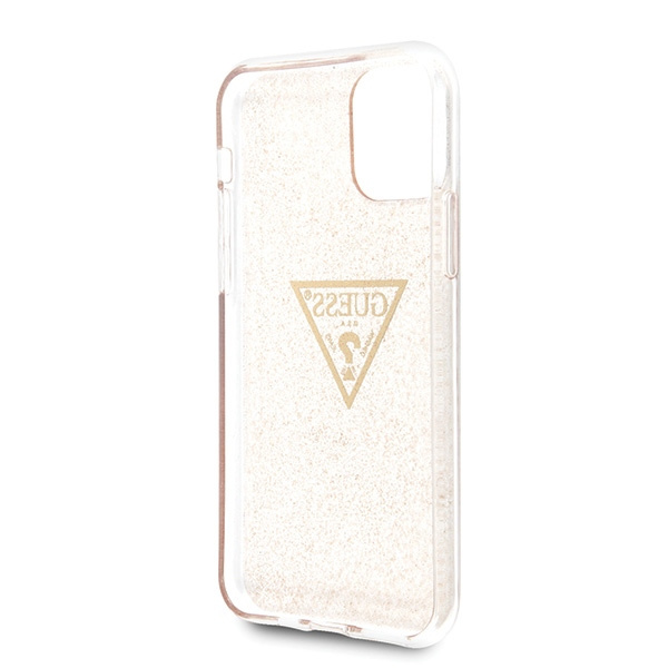 Etui GUESS Apple iPhone 11 Pro Glitter Triangle Case Złoty Hardcase