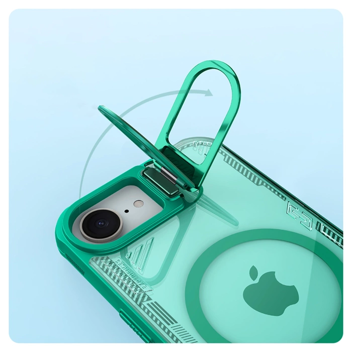 Etui Nillkin iPhone 16e Iceblade Prop Magnetic z podstawką na Zielone