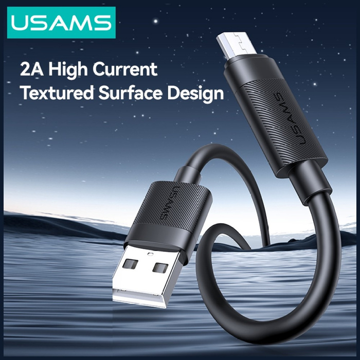 Kabel USAMS U94 18W MicroUSB do USB-A 1m czarny